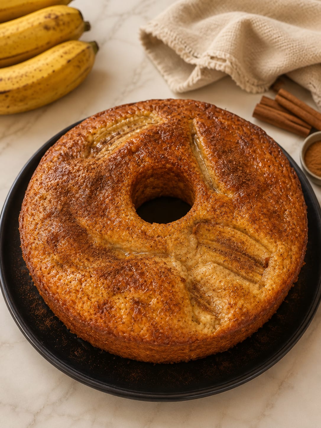 Bolo de Banana com Canela
